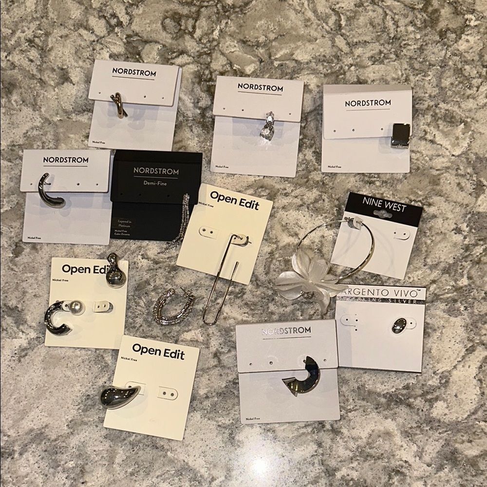 ✨ Bundle of 13 Single Silver Earrings - Brand New, Never Worn